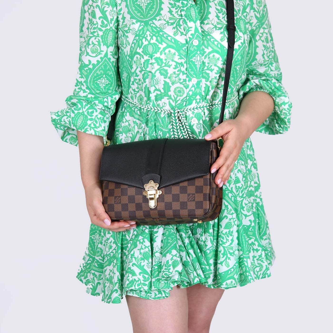 Louis Vuitton Damier Ebene Clapton Crossbody Bag - Black