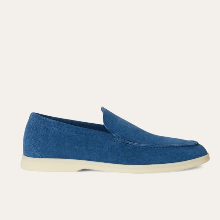 Loro Piana Summer Walk Suede Loafer - Cobalt Ink (135)