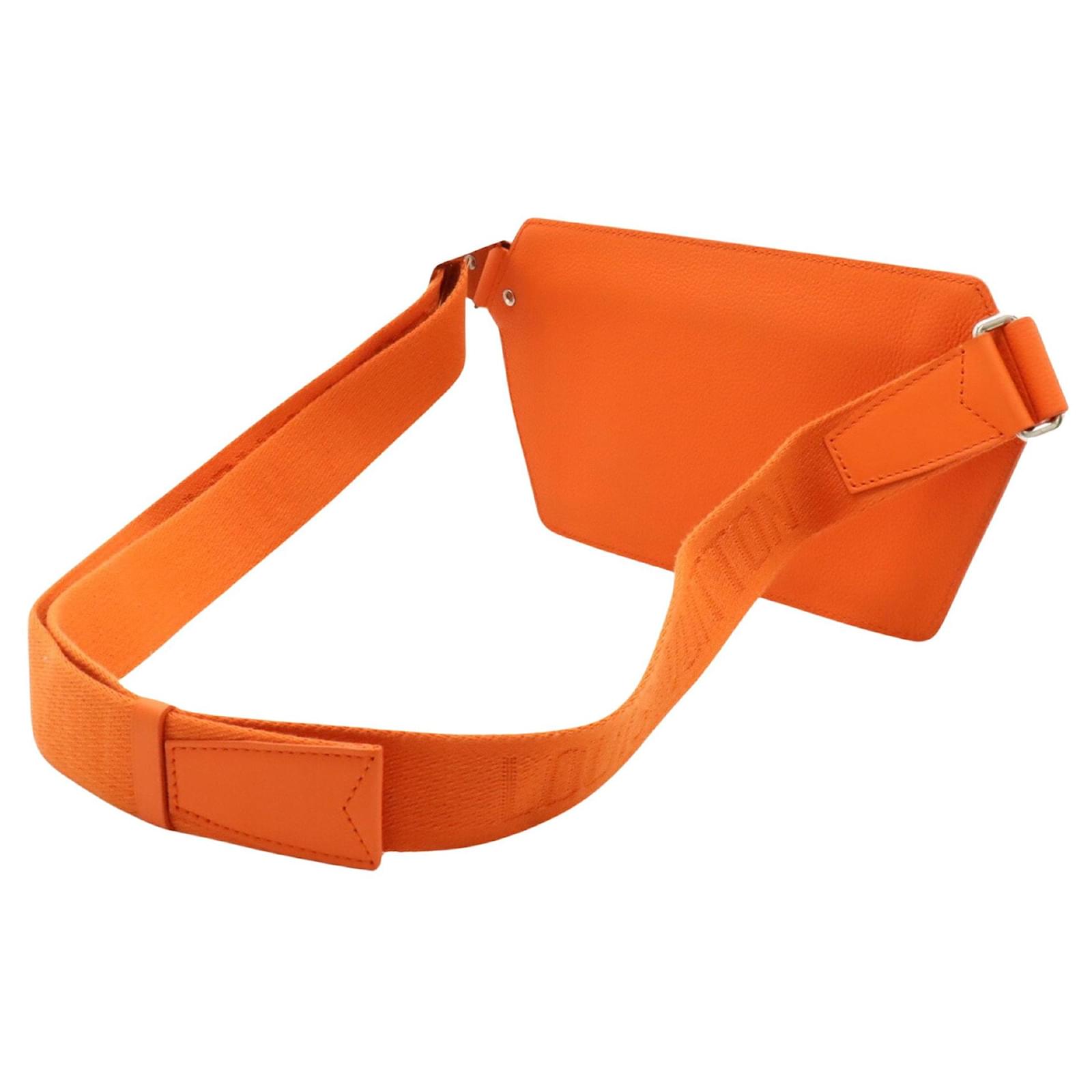 Louis Vuitton Grained Calfskin Aerogram Takeoff Sling Belt Bag - Orange