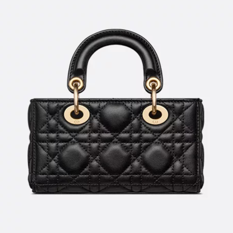 Dior Lady D-Joy Lambskin Micro Bag - Black Cannage
