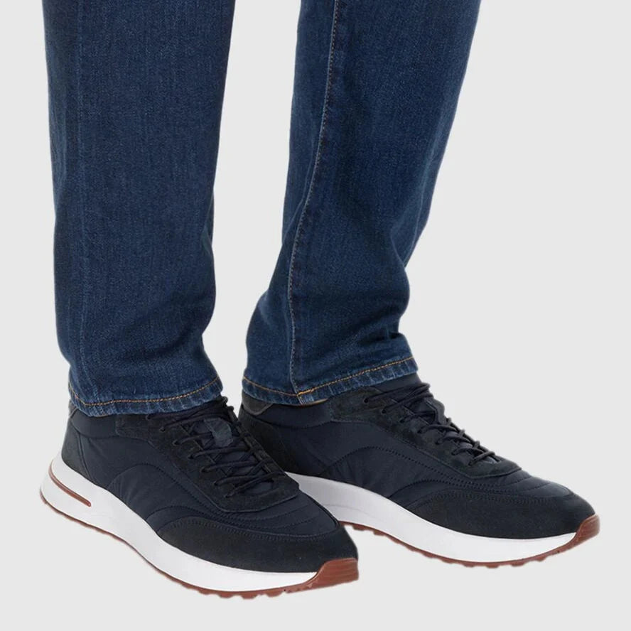 Loro Piana Weekend Evo Suede Sneakers - Navy Blue (082)