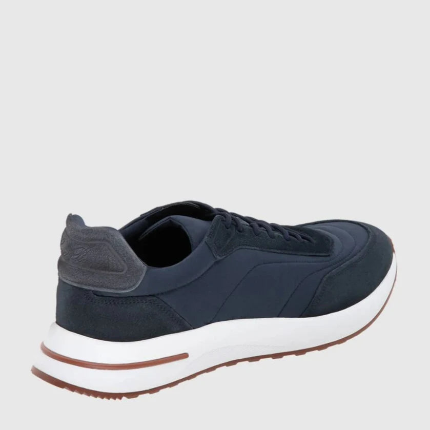 Loro Piana Weekend Evo Suede Sneakers - Navy Blue (082)