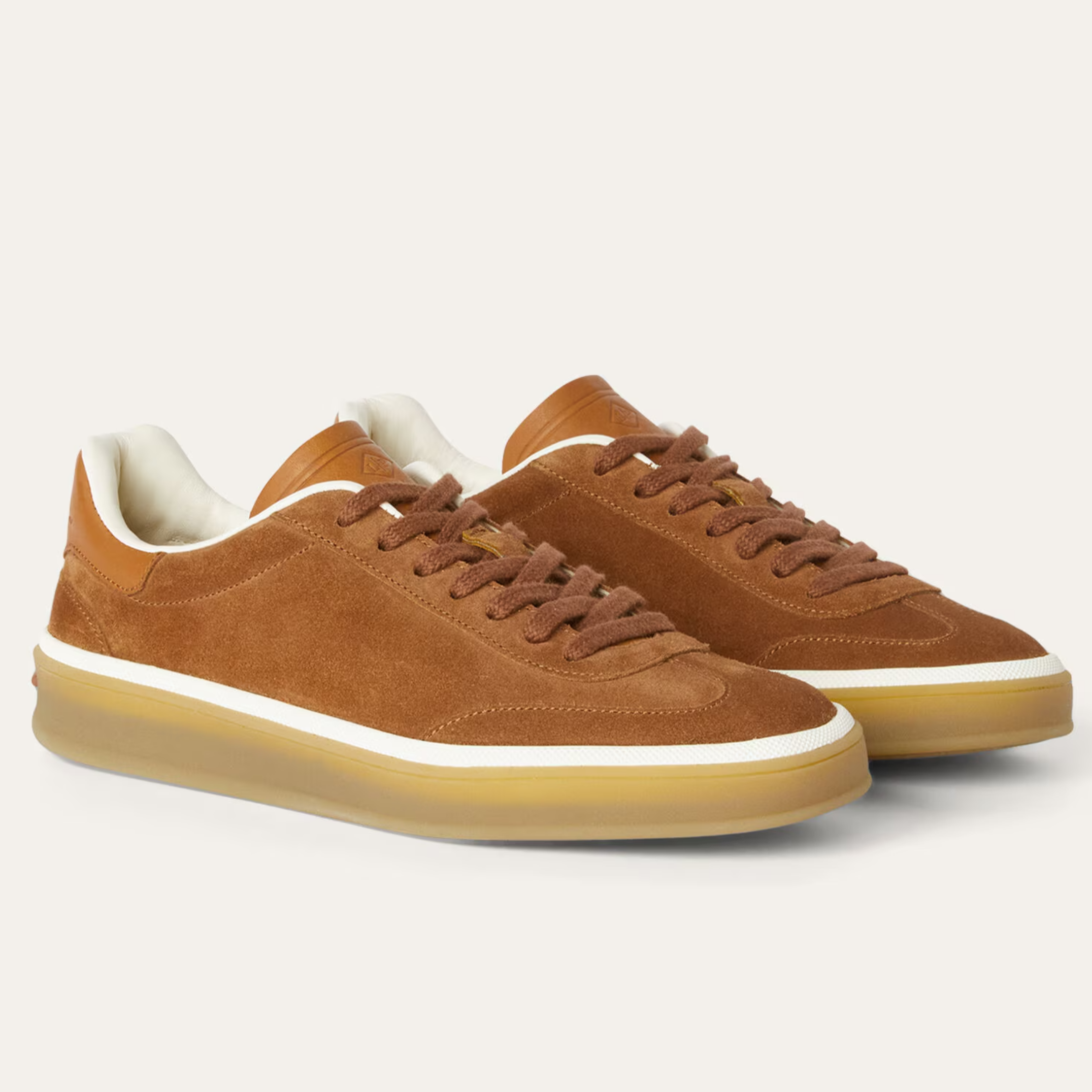 Loro Piana Tennis Walk Suede Calf Split Sneakers - Bark Wood (E0CF)