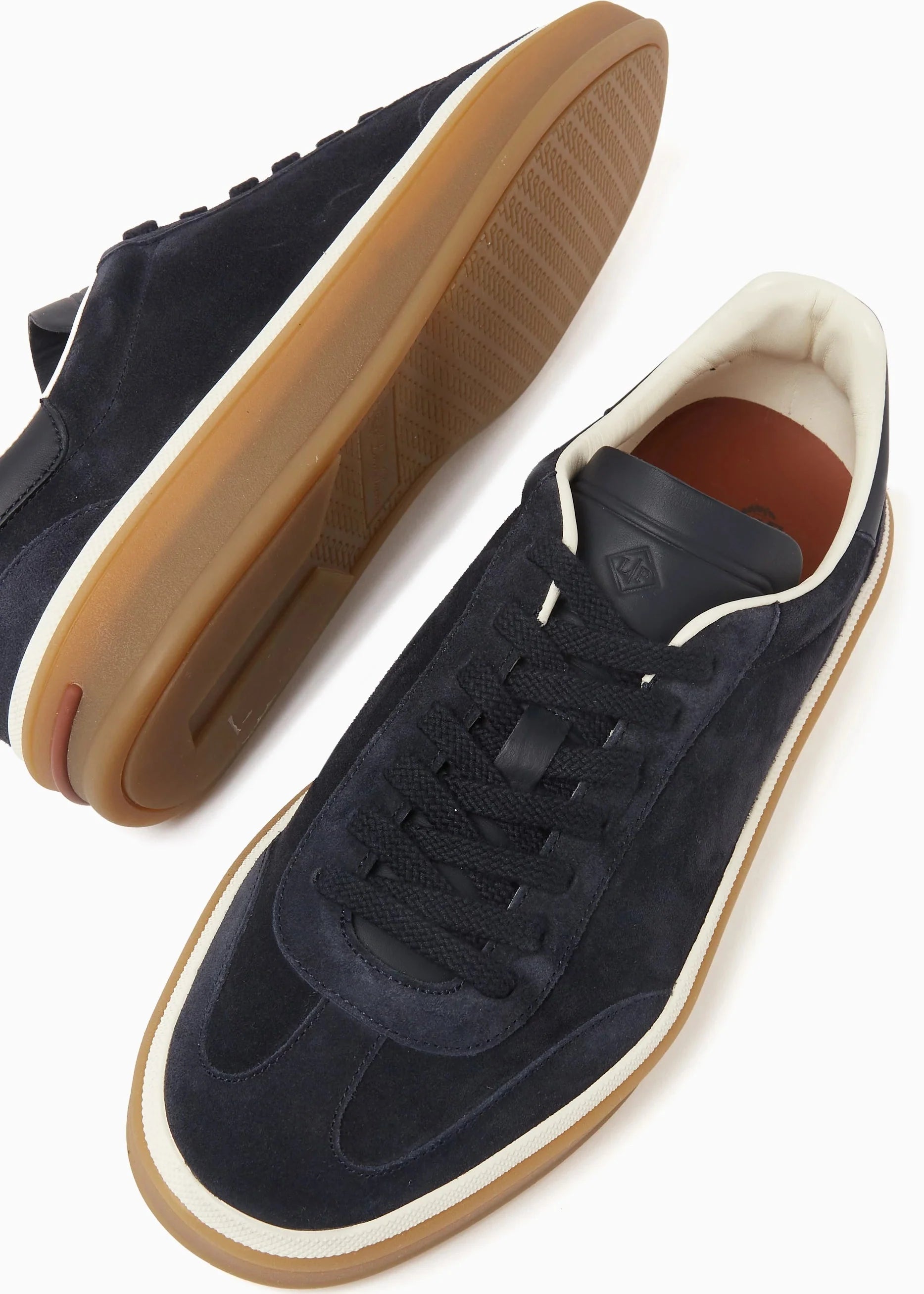 Loro Piana Tennis Walk Suede Calf Split Sneakers - Navy Blue (W000)