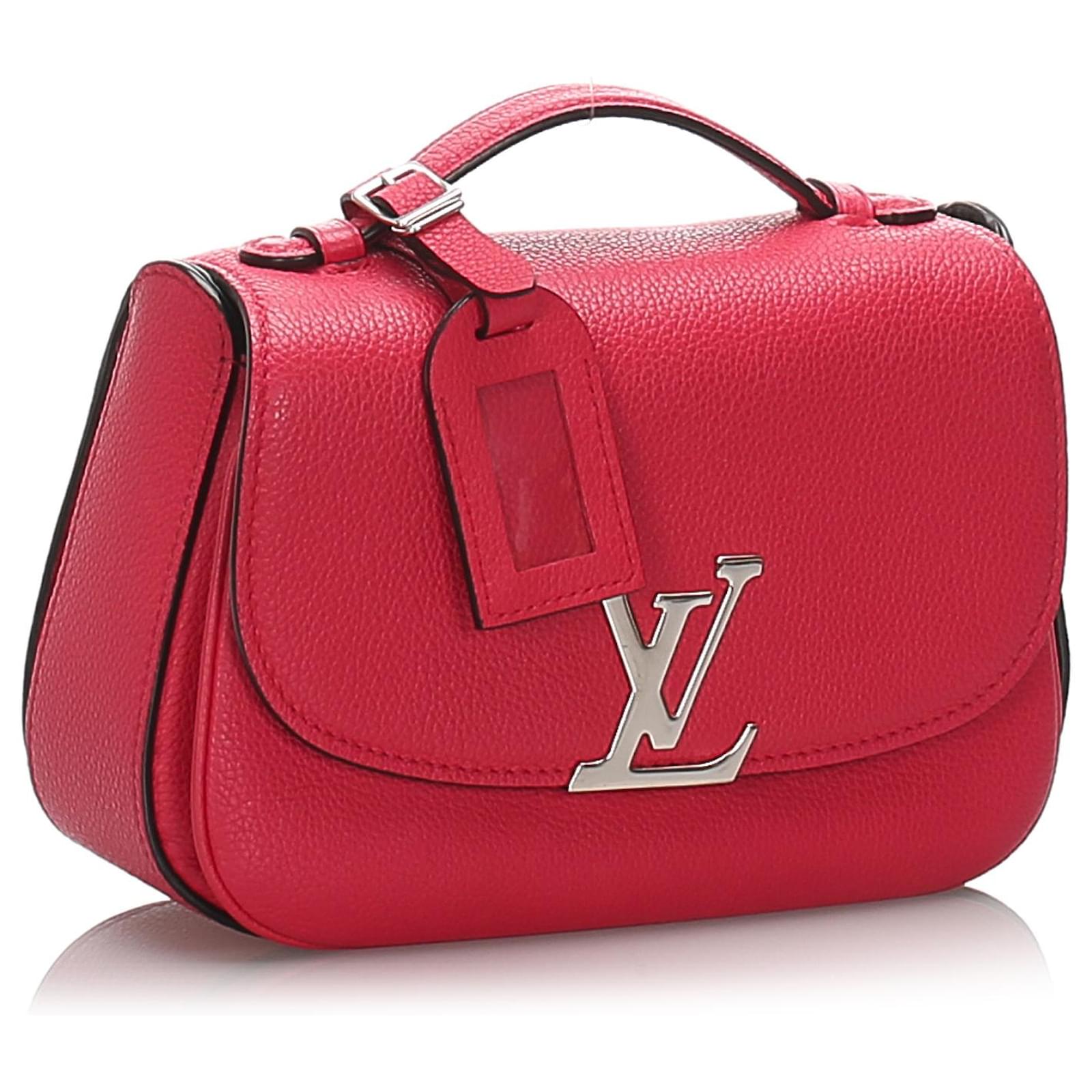 Louis Vuitton Grained Calfskin Vivienne Handbag - Red