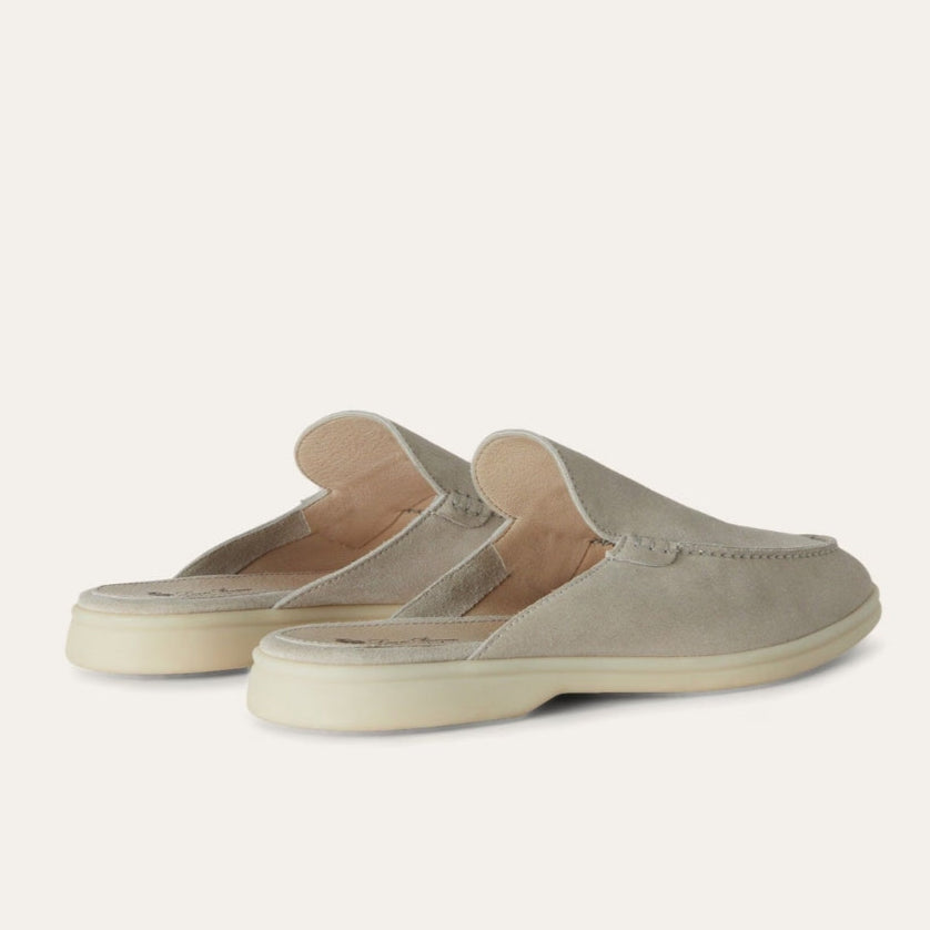 Loro Piana Babouche Walk Suede Loafers - Classic Beige (D840)