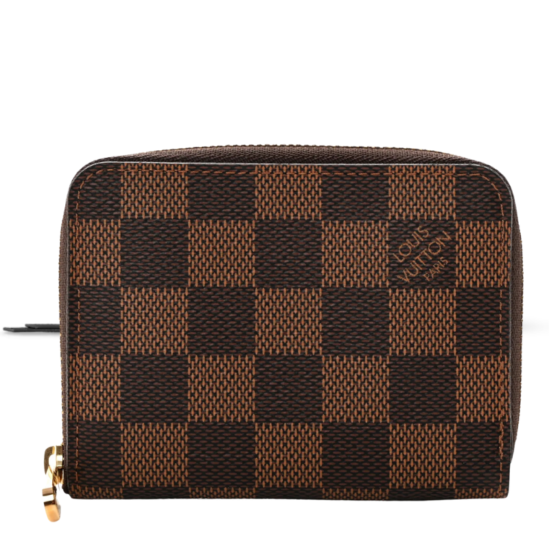 Louis Vuitton Damier Ebene Zippy Coin Purse Wallet - Brown