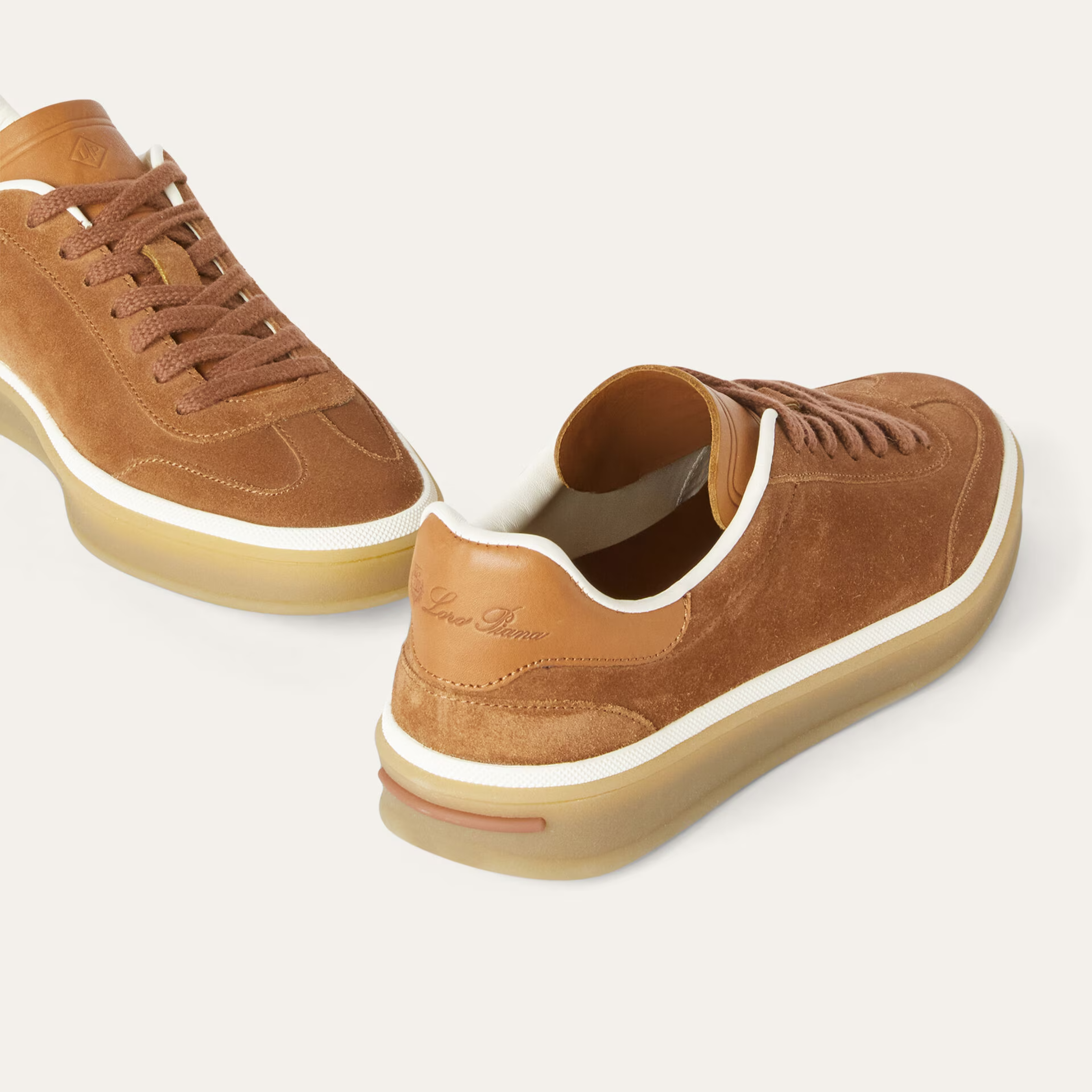 Loro Piana Tennis Walk Suede Calf Split Sneakers - Bark Wood (E0CF)
