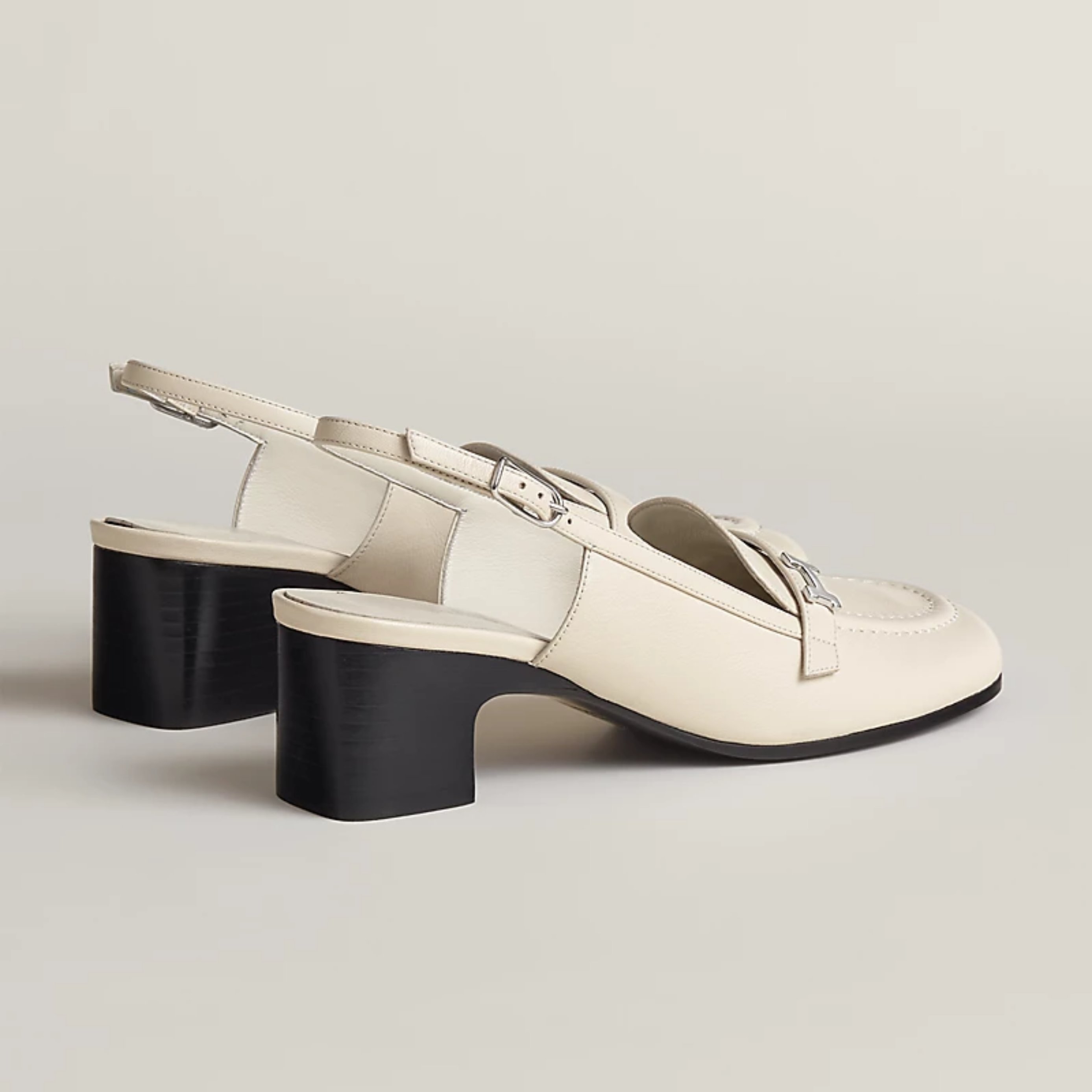 Hermes Infinie 50 Pumps - Blanc de Paris
