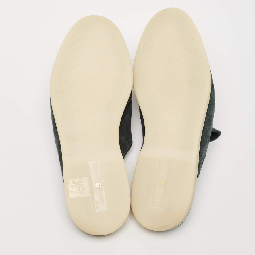 Loro Piana Babouche Walk Suede Loafers - Dark Green