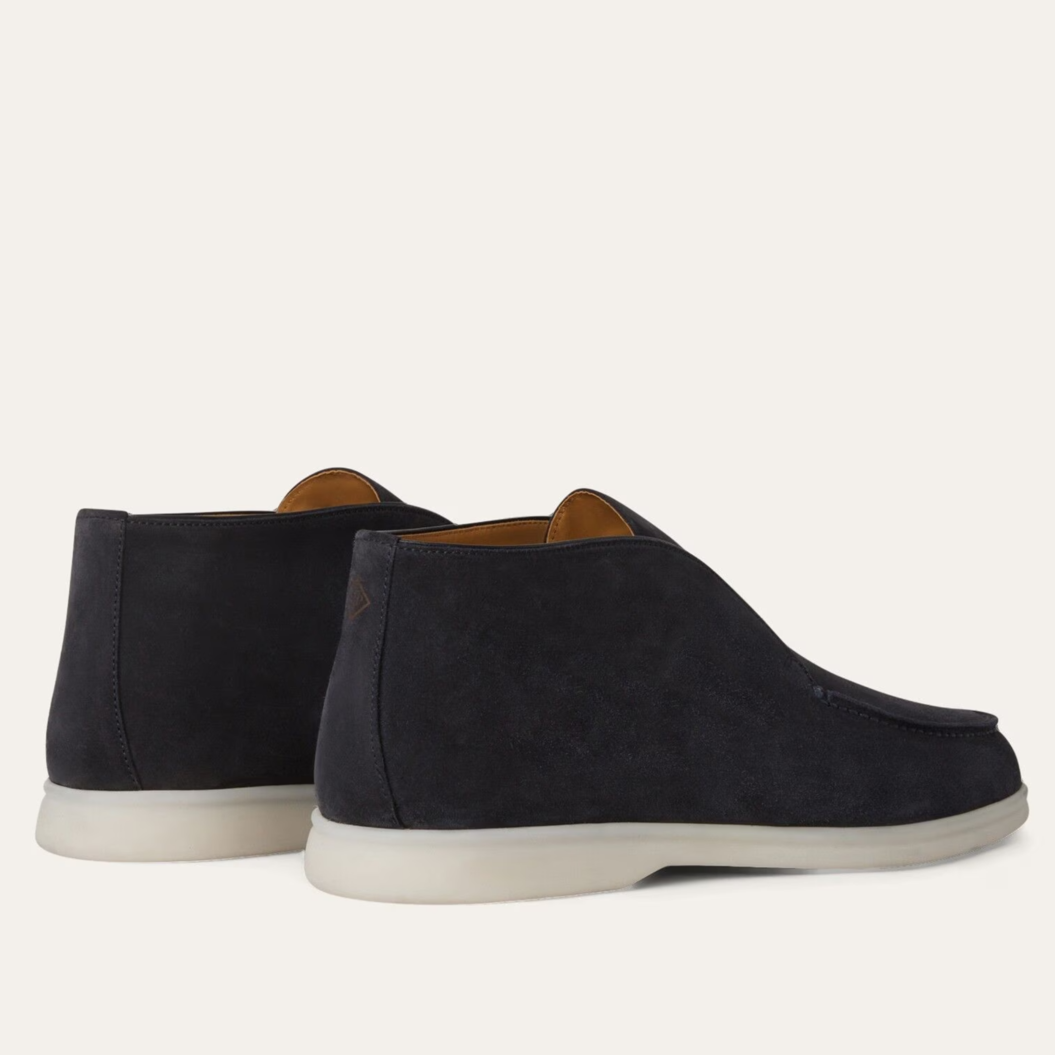 Loro Piana Open Walk Suede Ankle Boots - Black