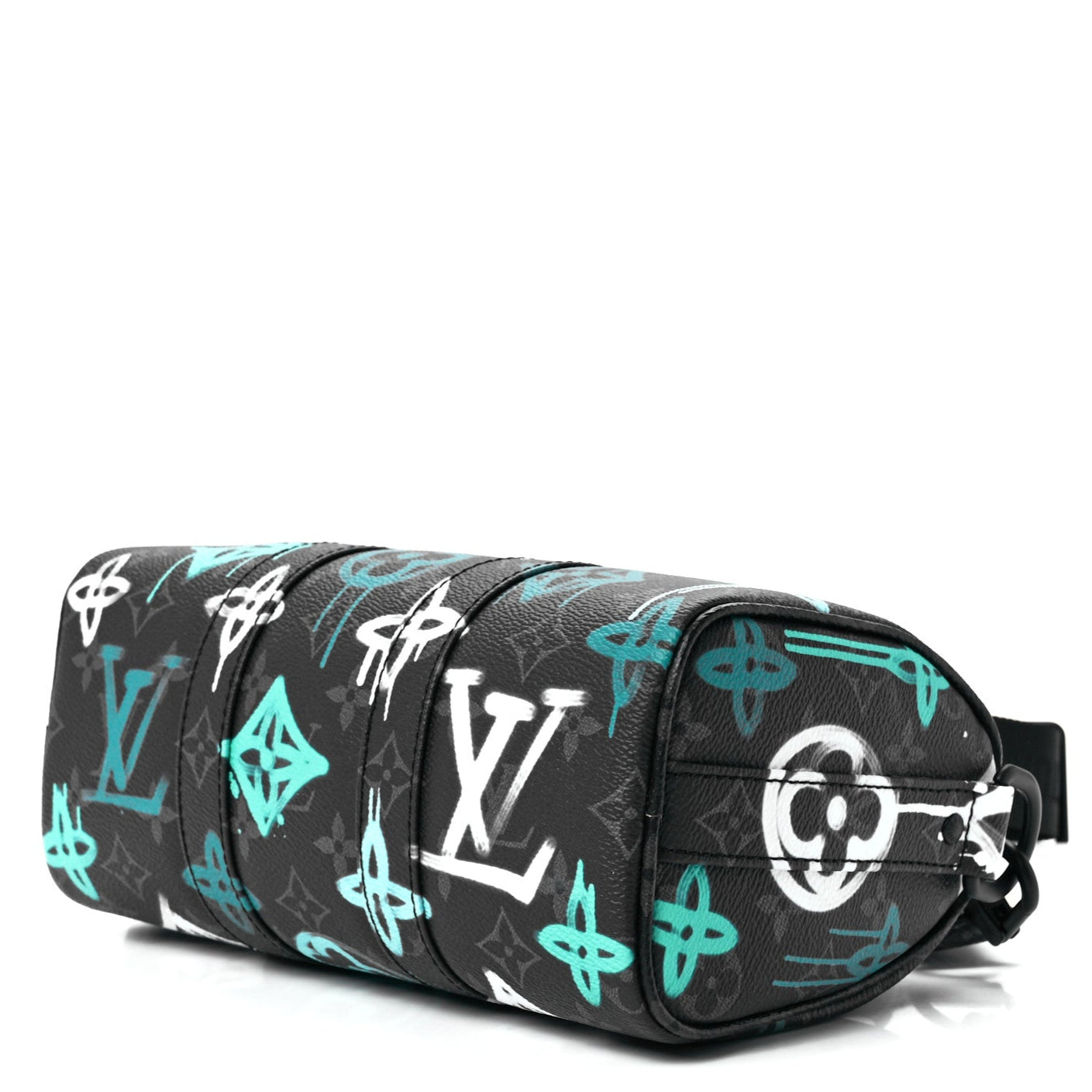 Louis Vuitton Monogram Eclipse Graffiti Keepall Bandoulière 25 Shoulder Bag - Green Lights