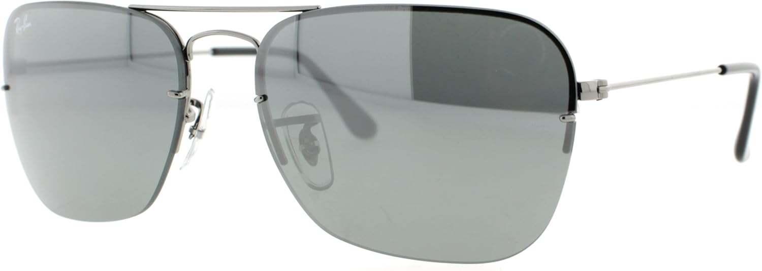 Ray Ban Caravan RB3136 003/40 Square Silver Frame Sunglasses