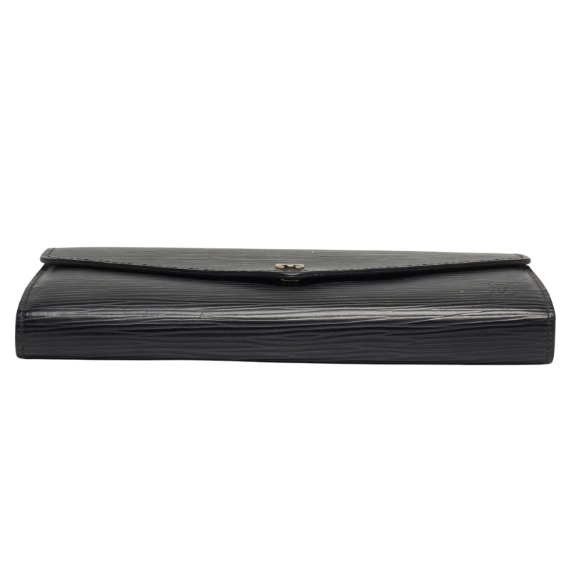 Louis Vuitton Epi Leather Sarah Long Wallet - Black