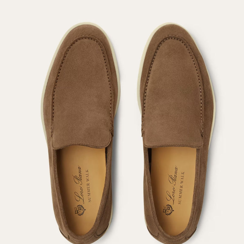 Loro Piana Summer Walk Suede Loafers - Dusk (H0X4)