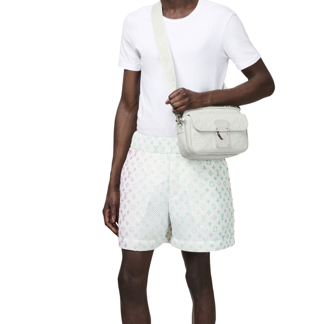 Louis Vuitton S Lock Messenger Shoulder Bag - Mineral Gray