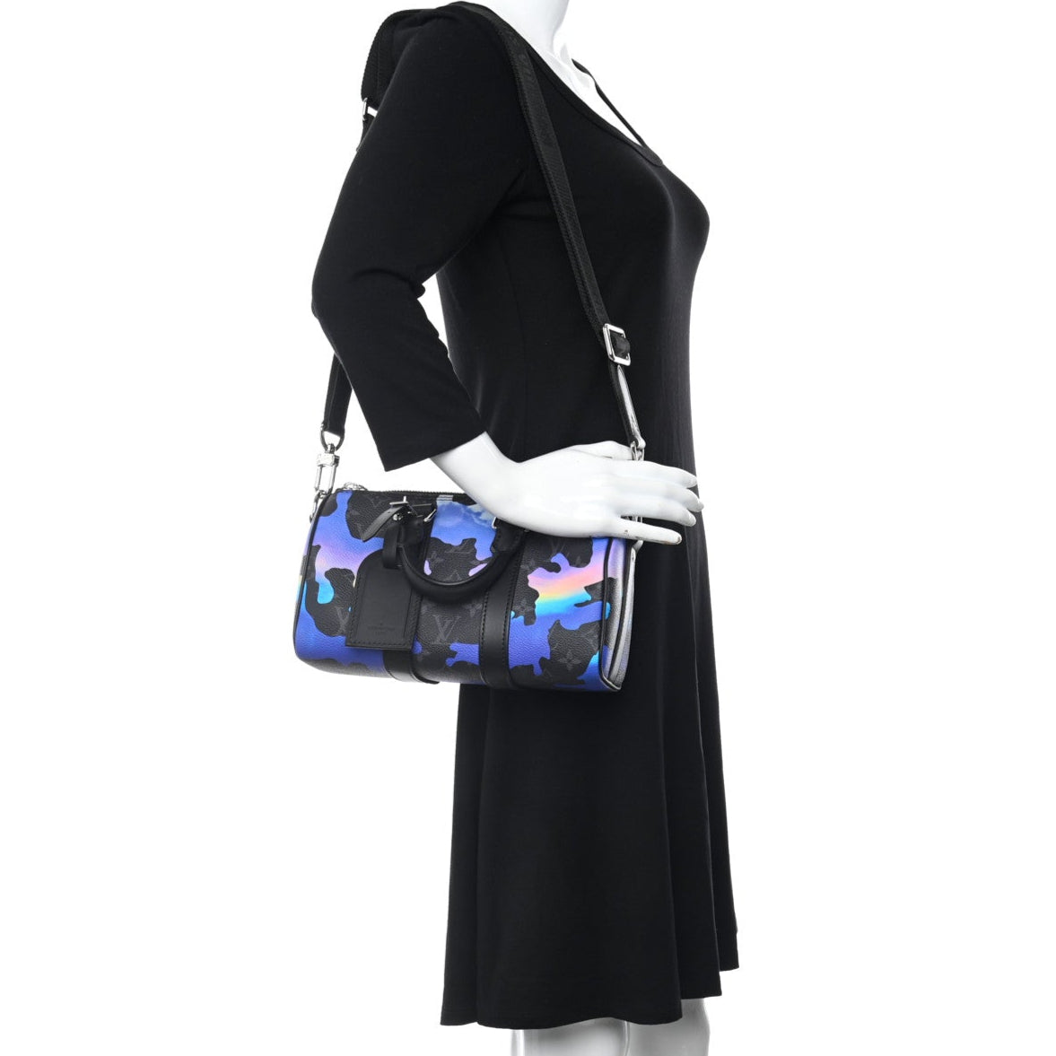 Louis Vuitton Monogram Eclipse Keepall Bandoulière 25 Handbag - Sunrise