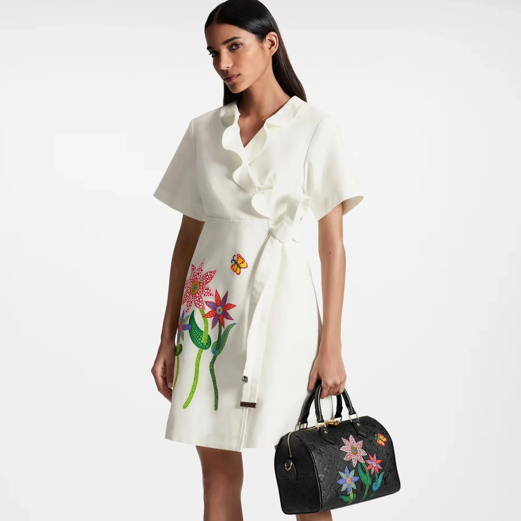 Louis Vuitton x Yayoi Kusama Speedy Bandoulière 25 Handbag - Black