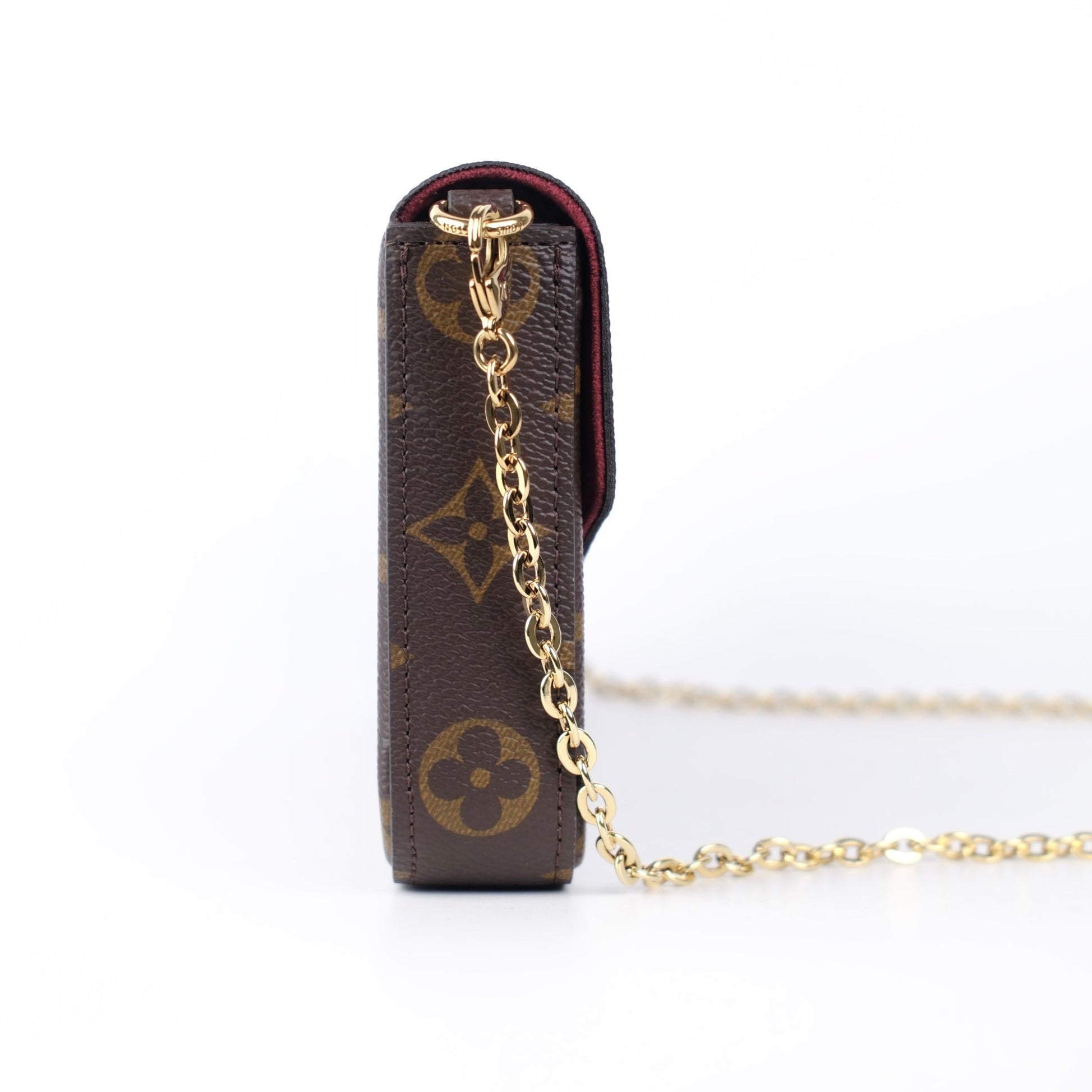 Louis Vuitton Pochette Félicie Chain Shoulder Bag - Brown Coated Canvas