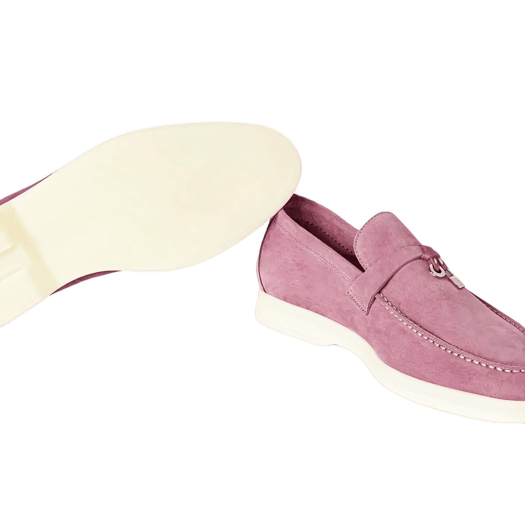 Loro Piana Summer Charms Walk Suede Loafers - Wild Mauve