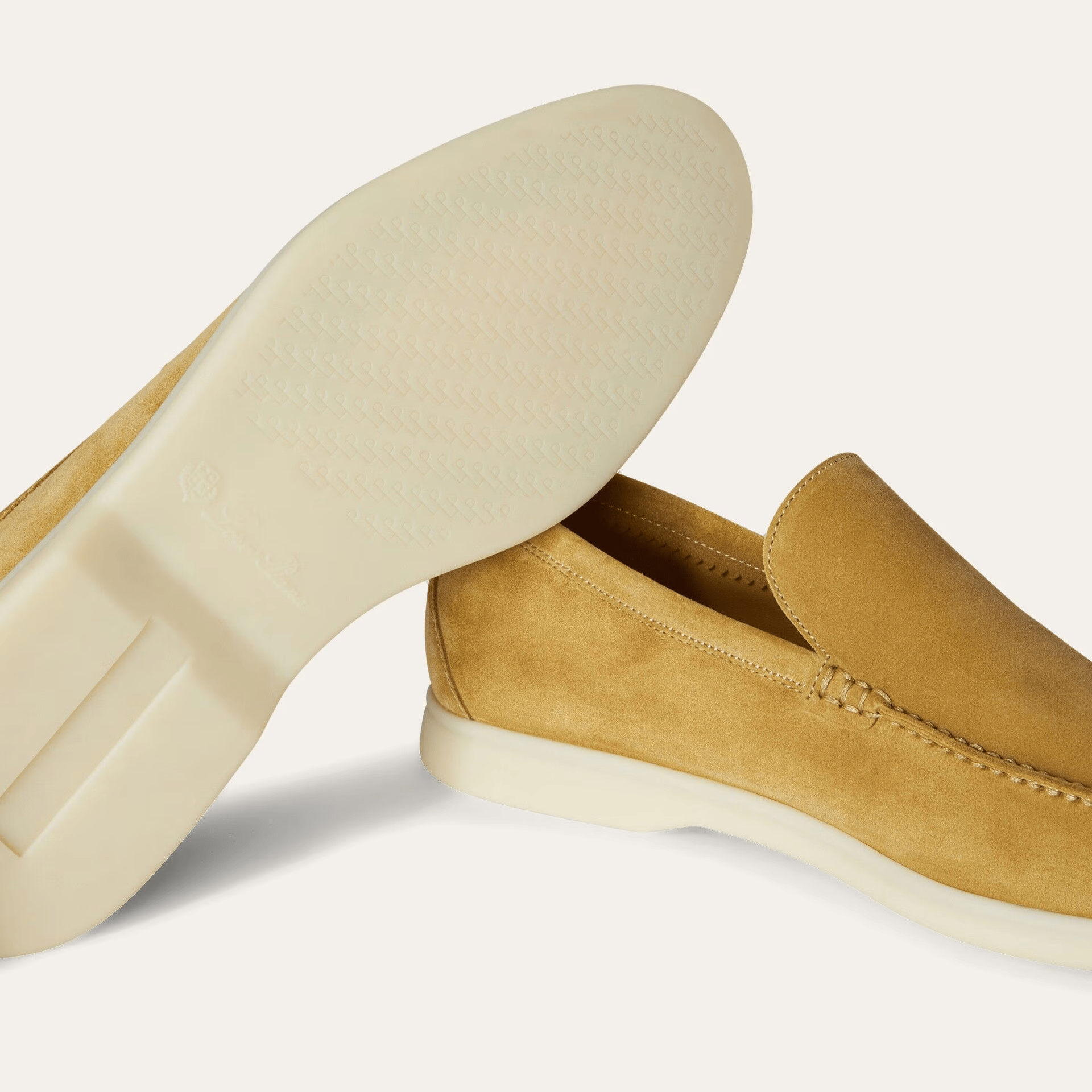 Loro Piana Summer Walk Suede Loafers - Dijon Mustard Yellow (D06N)