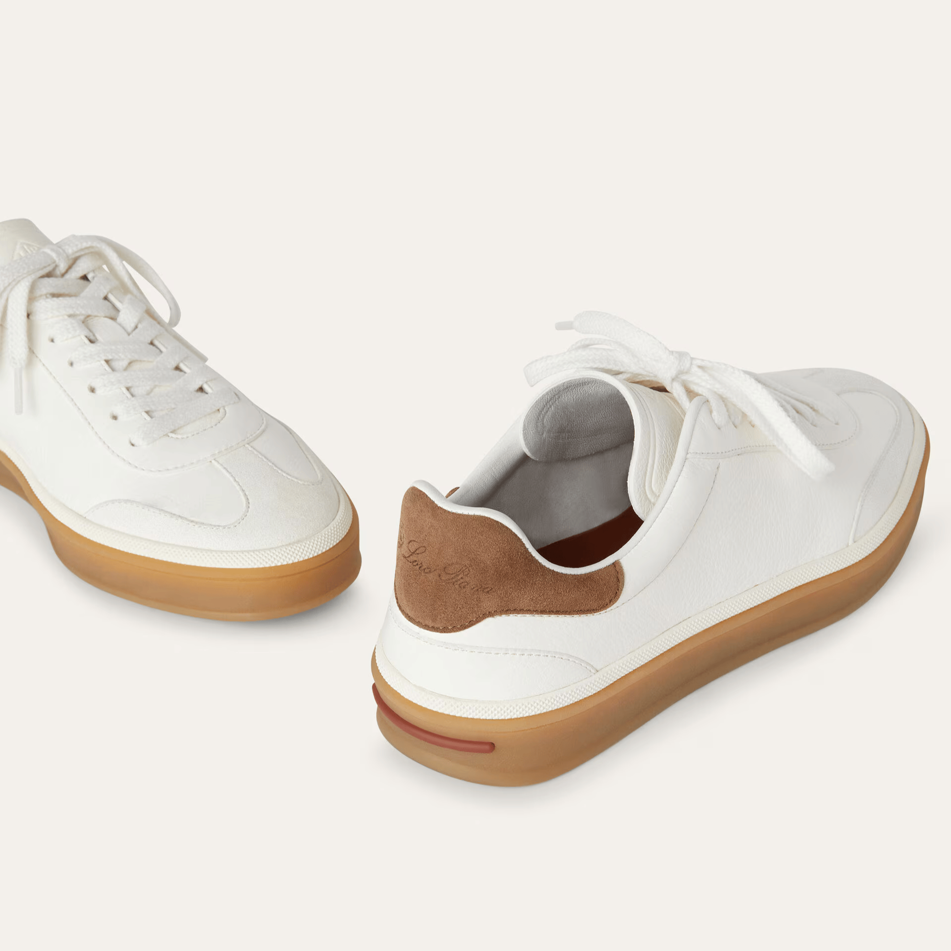 Loro Piana Tennis Walk Deerskin Sneakers - White (1000)