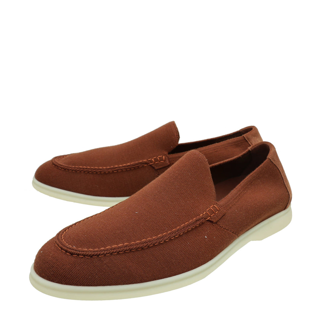 Loro Piana Classic Summer Knitted Walk Loafer - Rust (227)