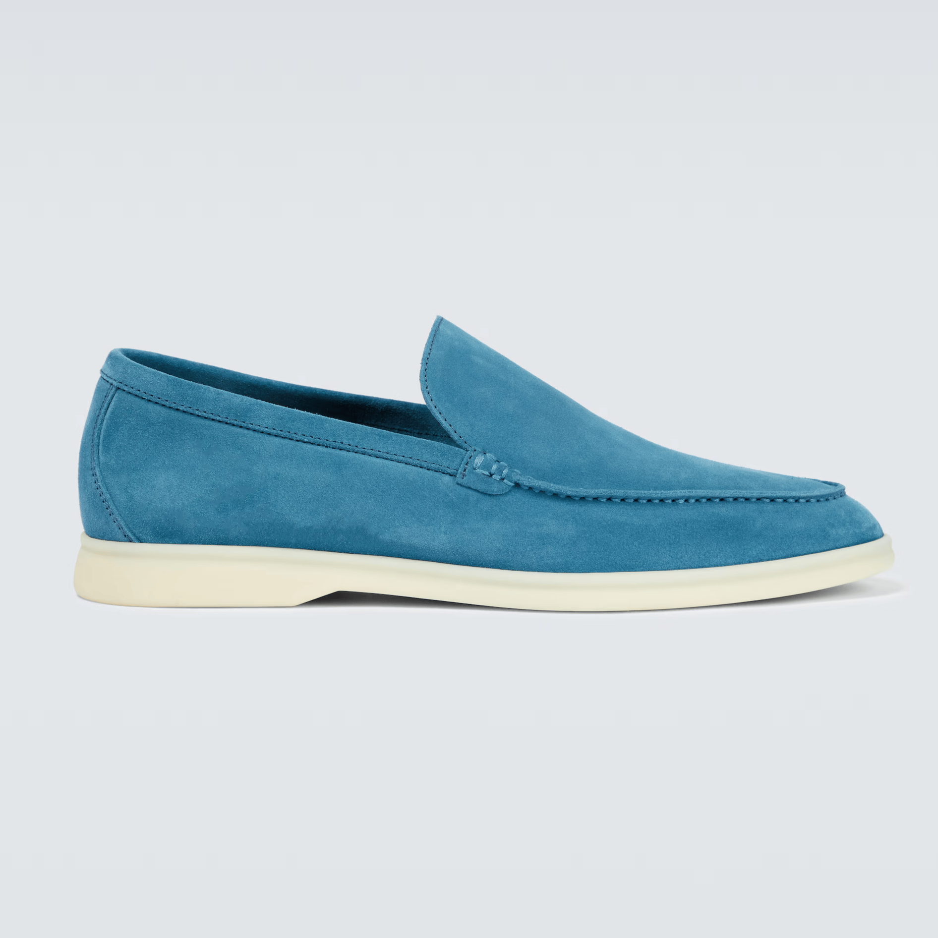 Loro Piana Summer Walk Suede Loafers - Blue