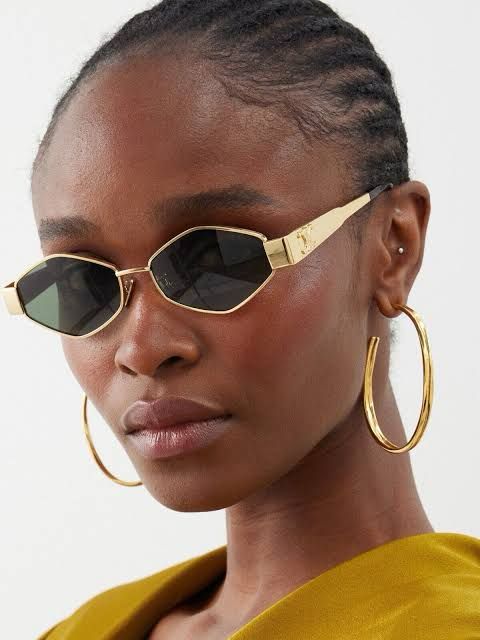 Celine CL40254 30N Triomphe Metal Gold Sunglasses