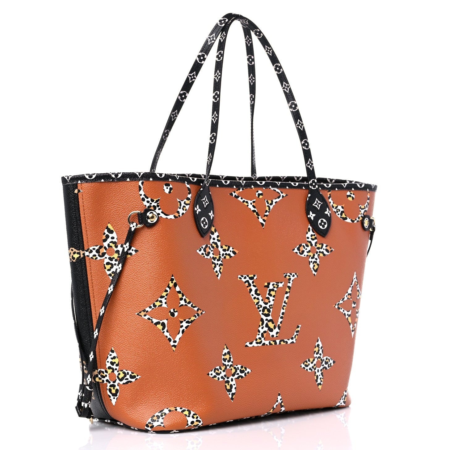 Louis Vuitton Giant Jungle Neverfull MM Tote Bag - Black and Brown
