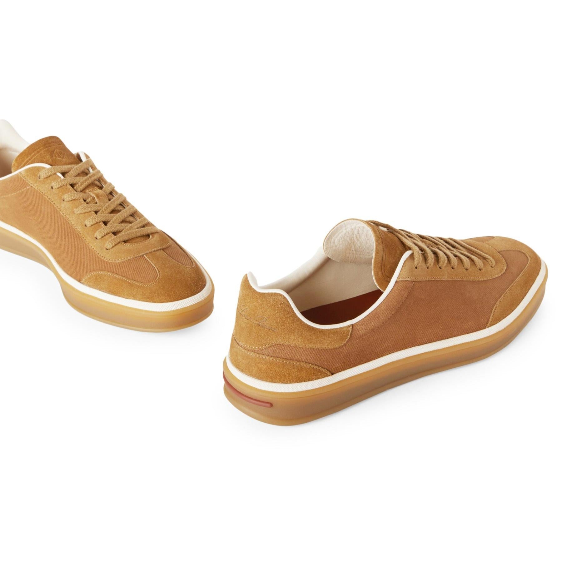 Loro Piana Tennis Walk Suede Calf Split Sneakers - Bark Wood (E0CF)