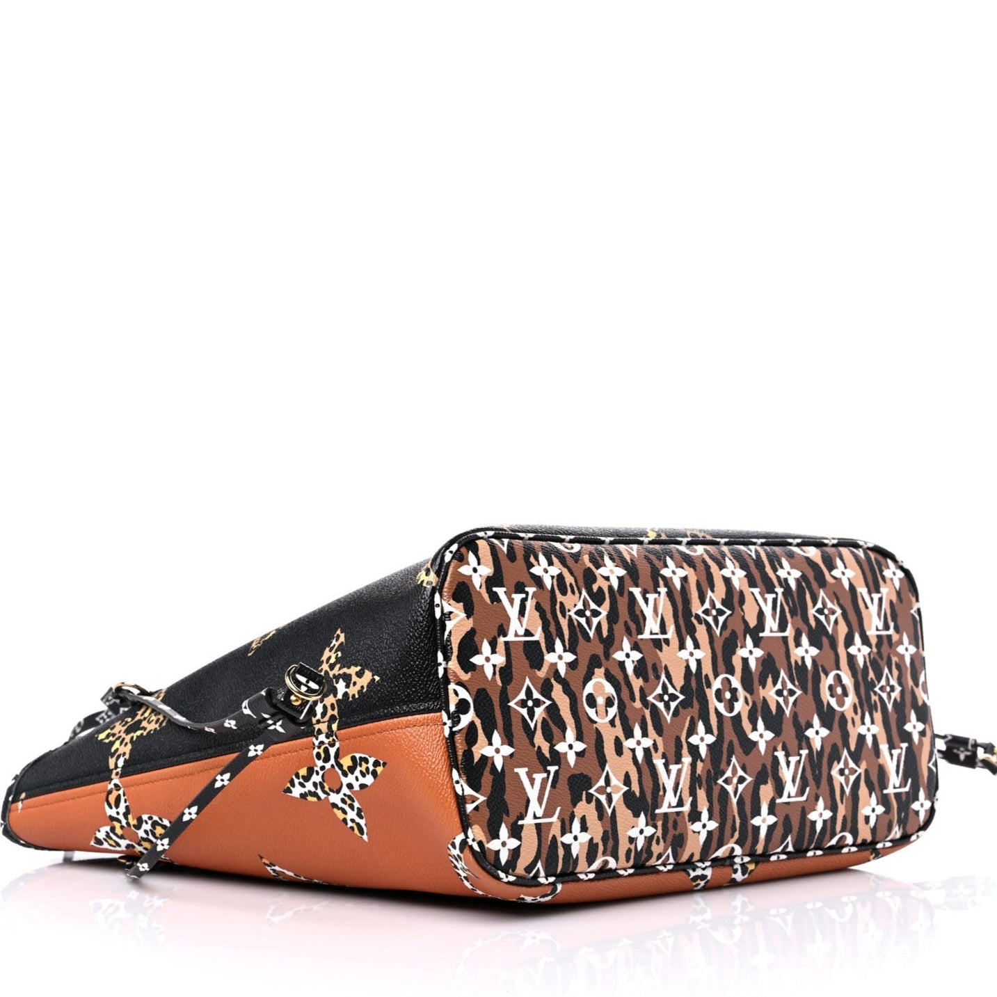 Louis Vuitton Giant Jungle Neverfull MM Tote Bag - Black and Brown