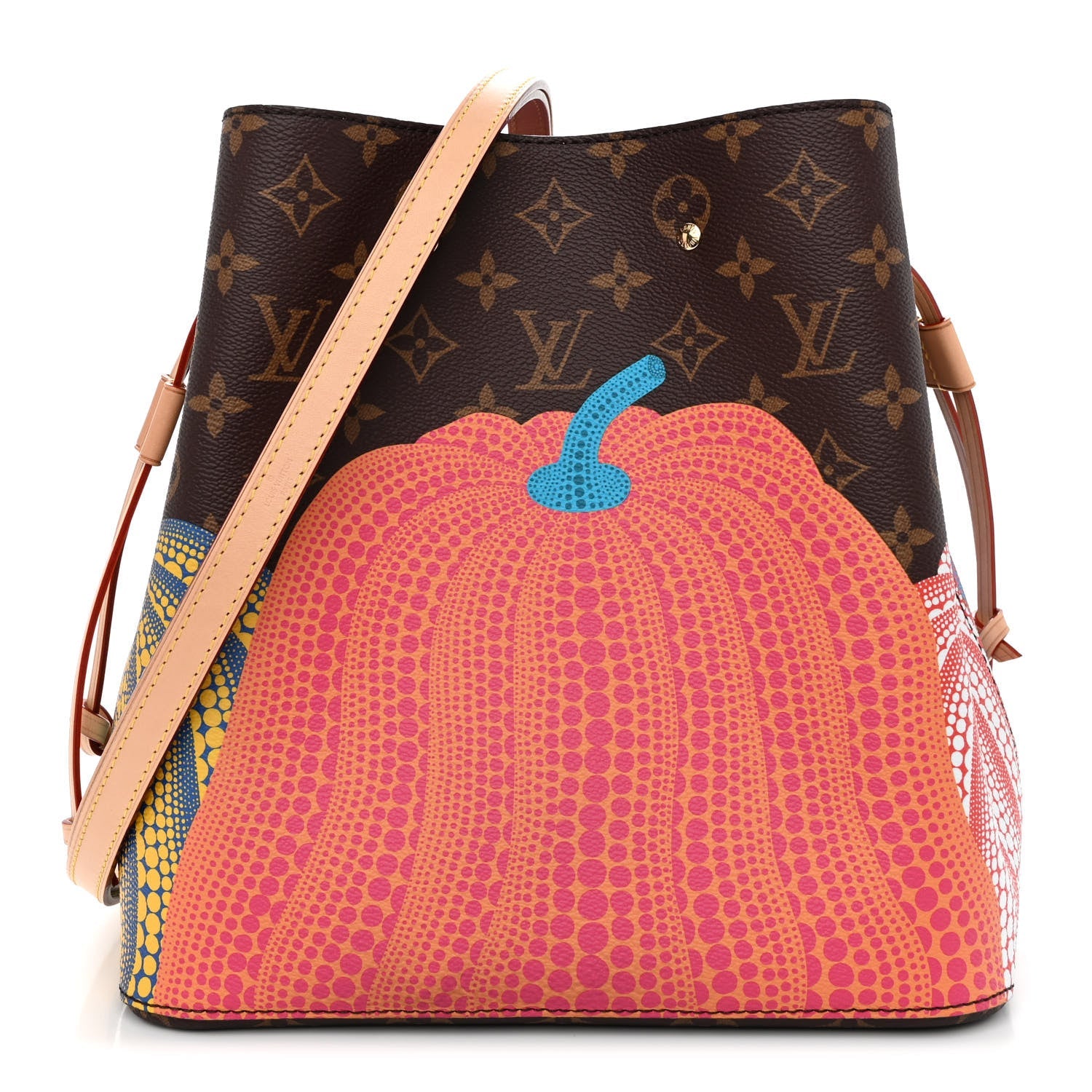 Louis Vuitton x Yayoi Kusama Pumpkin NéoNoé MM Bucket Bag - Brown