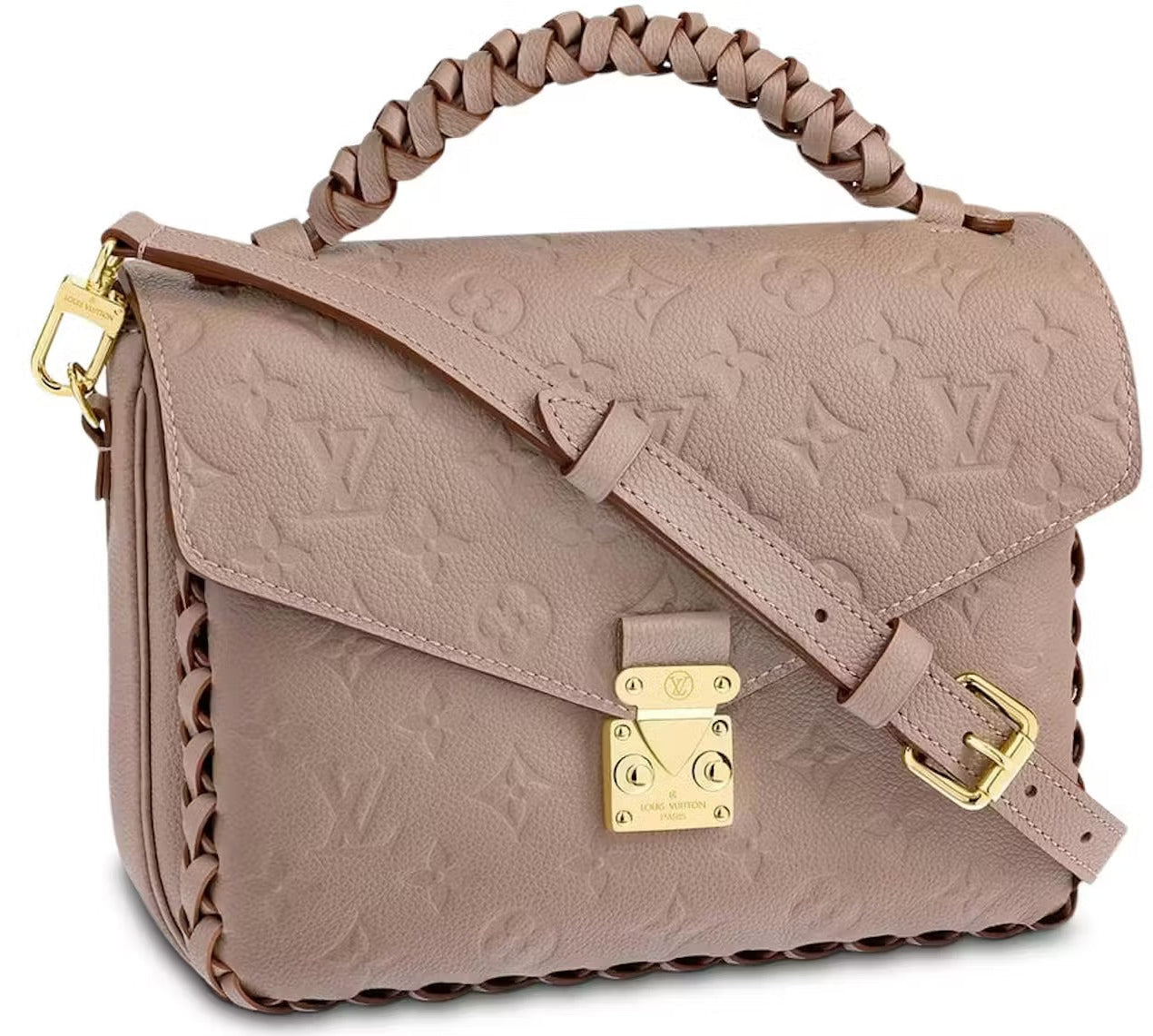 Louis Vuitton Monogram Empreinte Pochette Metis Handbag - Beige