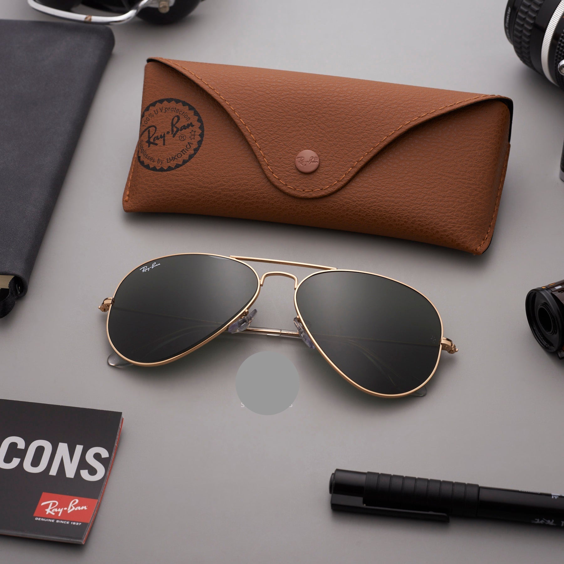 Ray Ban Aviator Classic RB3025 L0205 Gold Frame Sunglasses