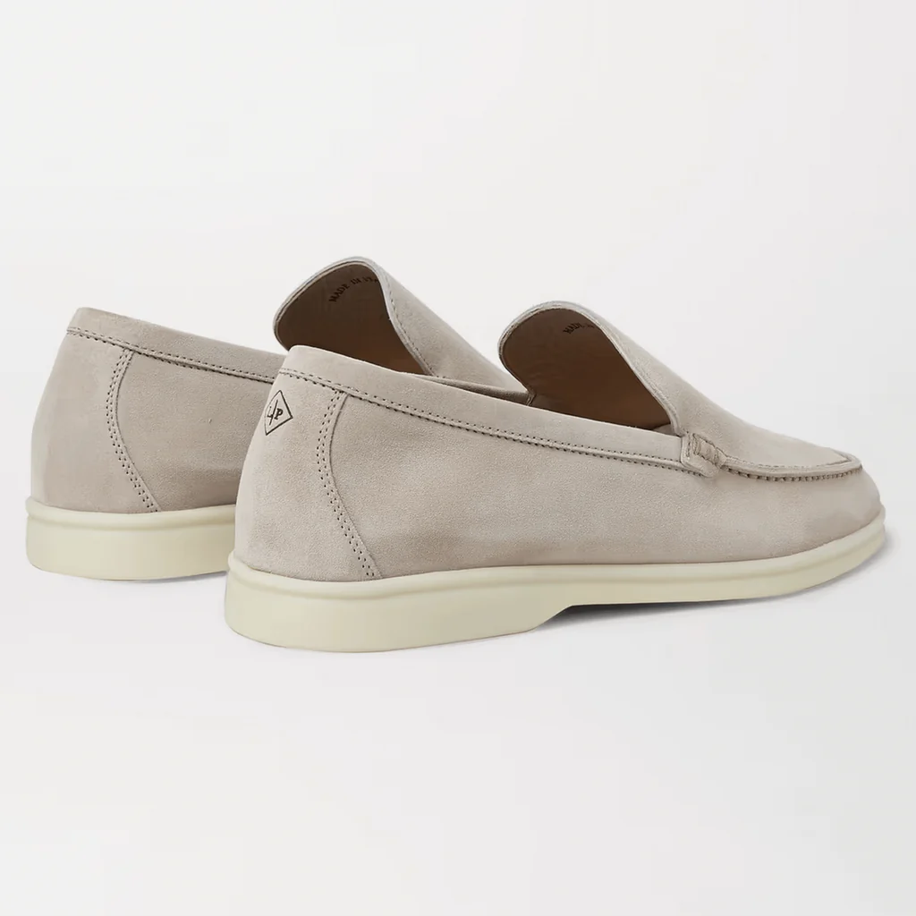 Loro Piana Summer Walk Suede Loafers - Light Grey (247)