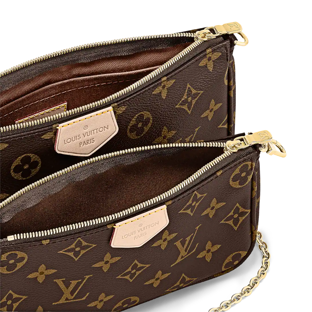 Louis Vuitton Mongram Canvas Multi Pochette Accessoires Crossbody Bag - Khaki