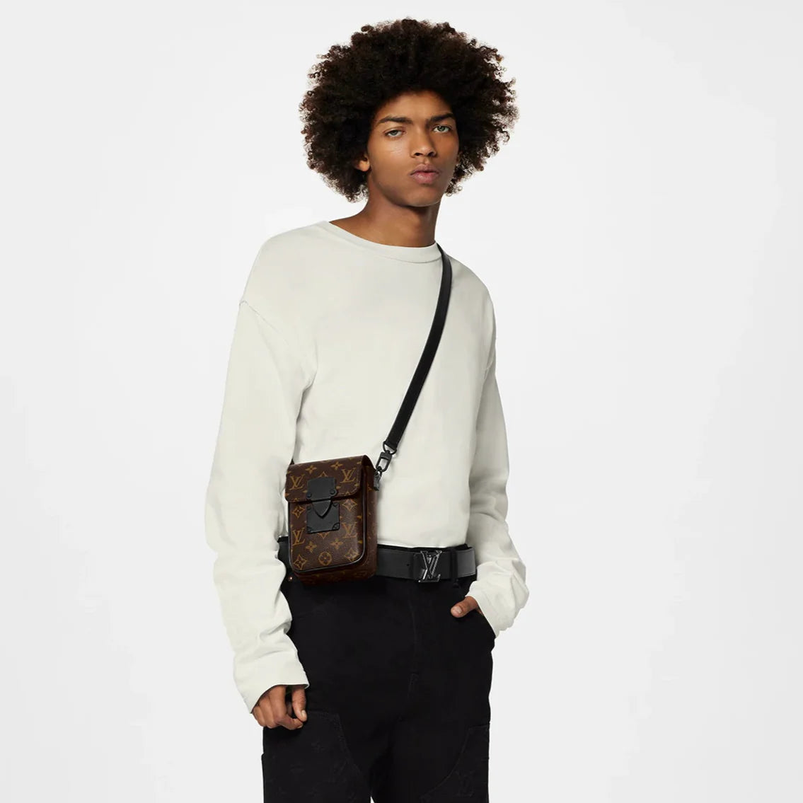 Louis Vuitton S-Lock Vertical Wearable Wallet - Monogram Macassar