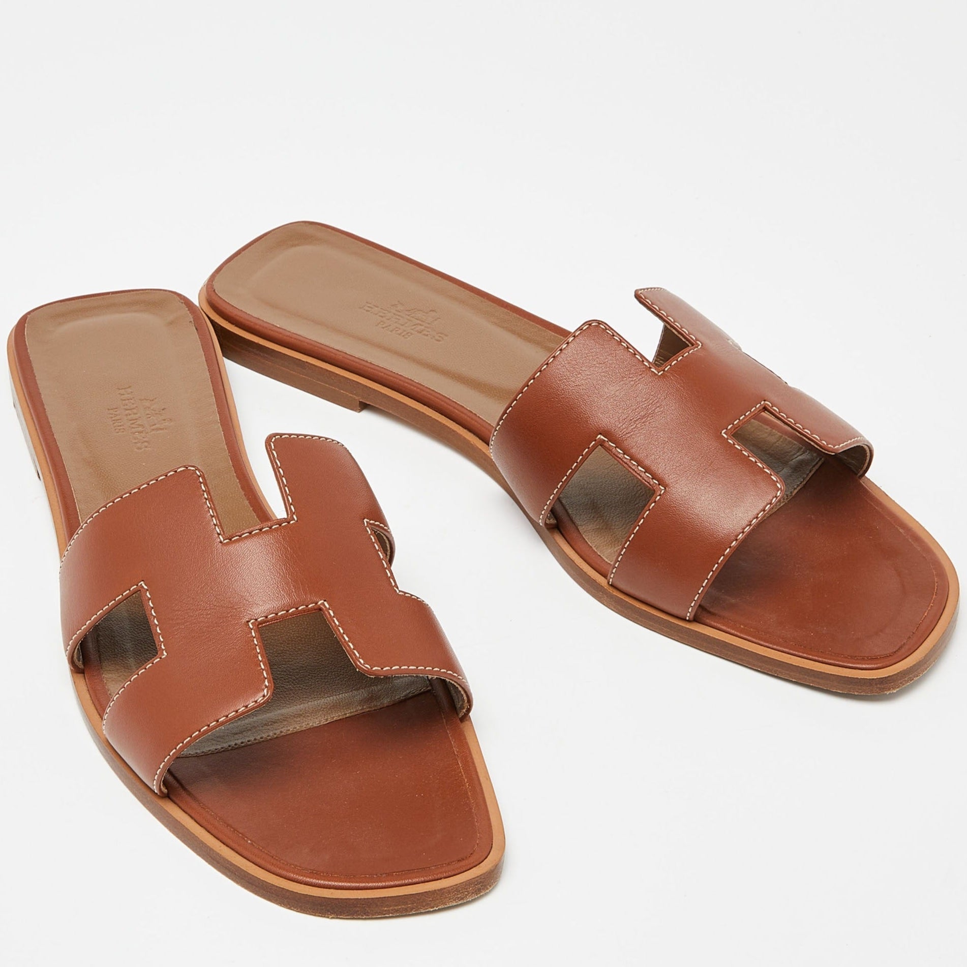 Hermes Oran Sandals - Brown