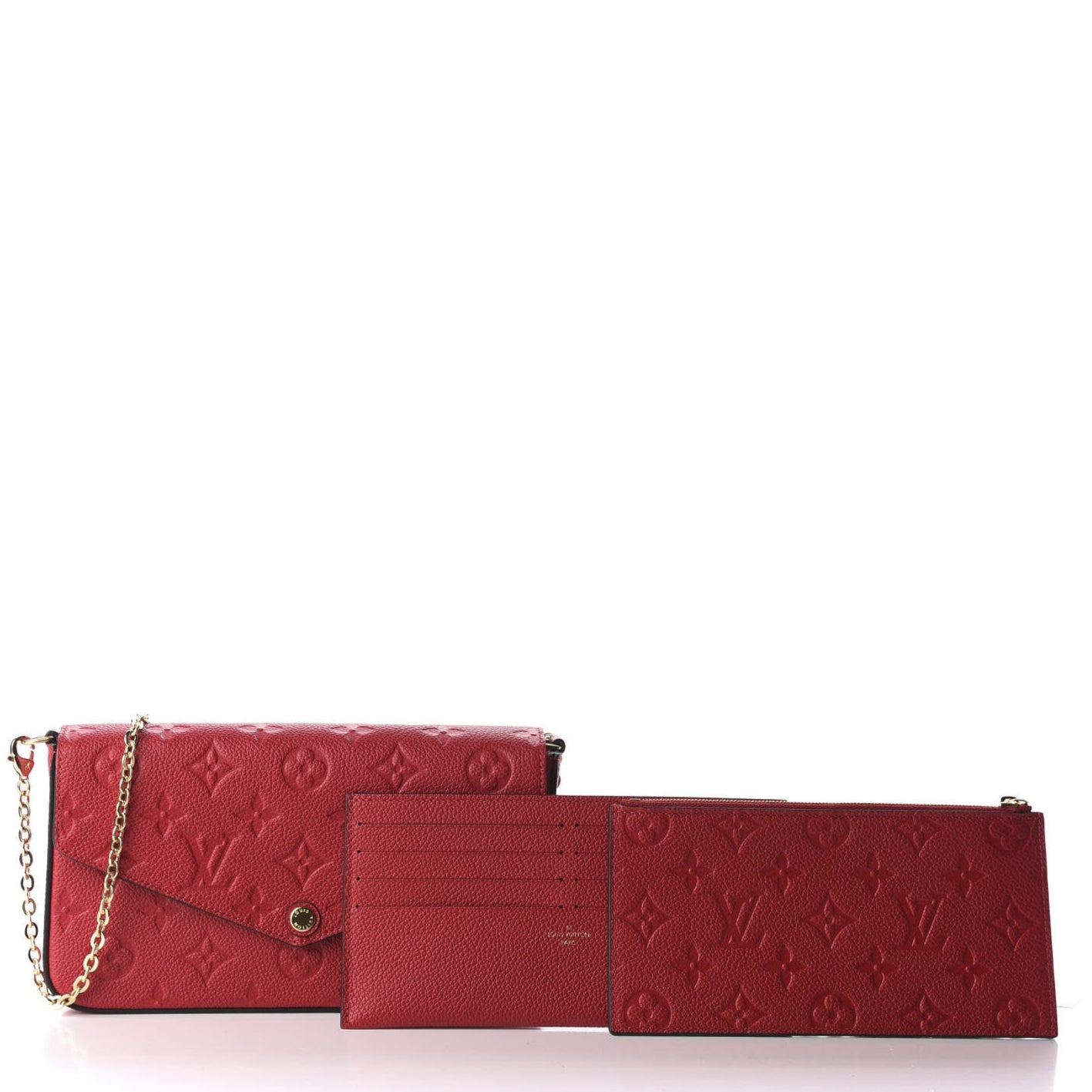 Louis Vuitton Pochette Félicie Wallet Shoulder Bag - Red