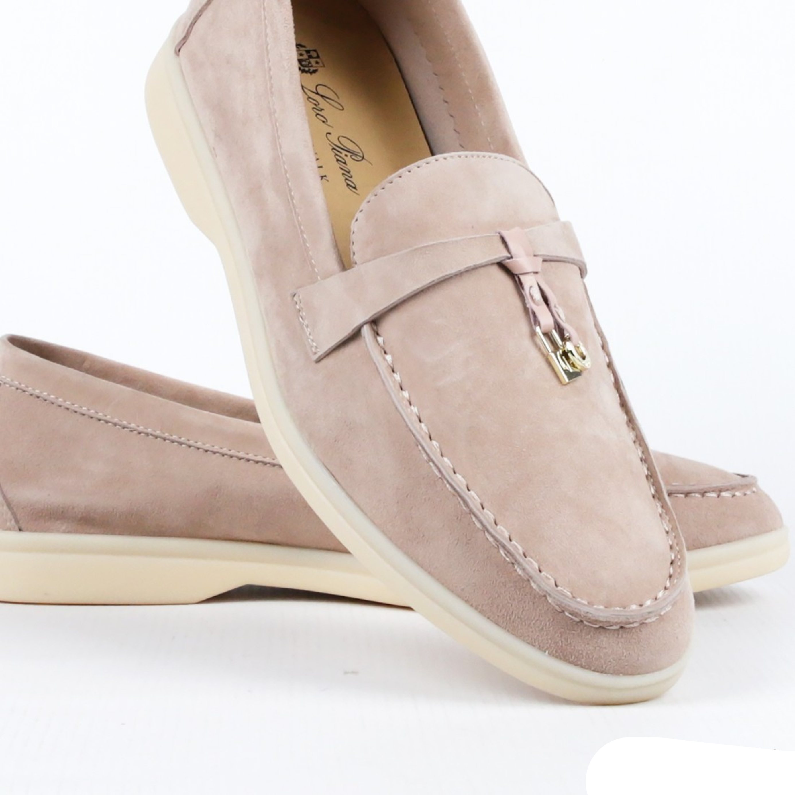Loro Piana Summer Walk Suede Loafers - Light Camel (030)