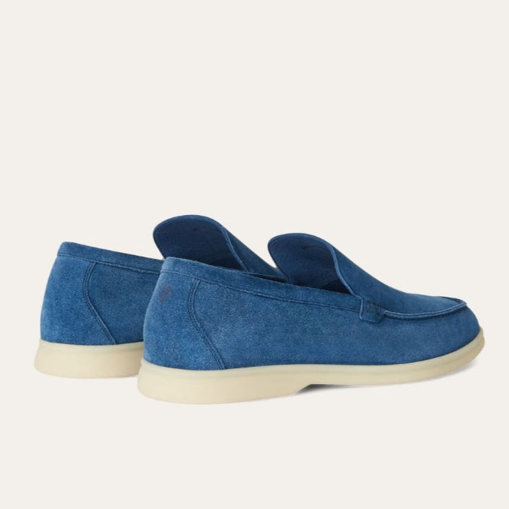 Loro Piana Summer Walk Suede Loafer - Cobalt Ink (135)
