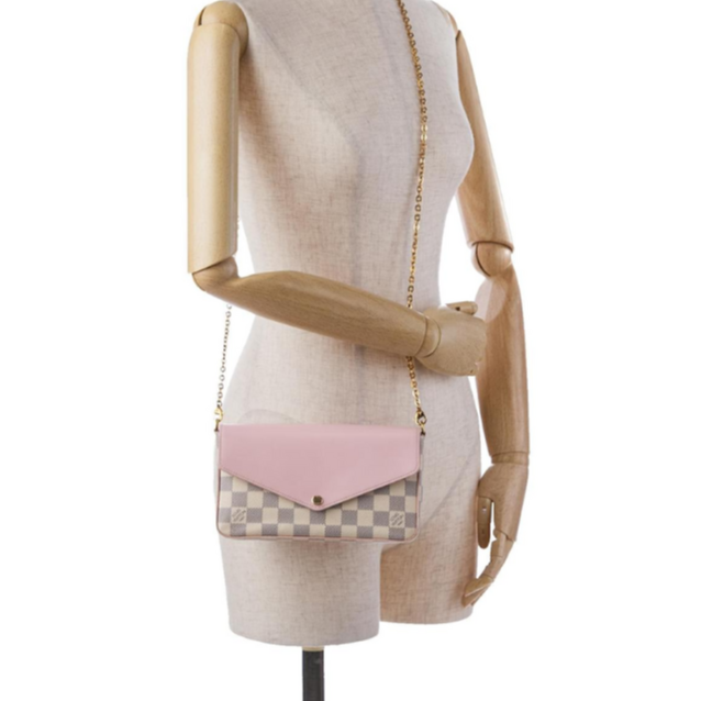 Louis Vuitton Pochette Félicie Damier Wallet - Azur Pink