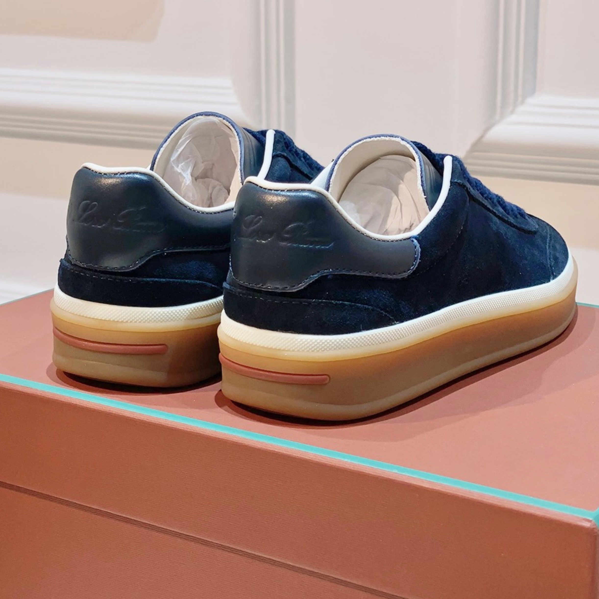 Loro Piana Tennis Walk Suede Calf Split Sneakers - Black Figs (W1CQ)