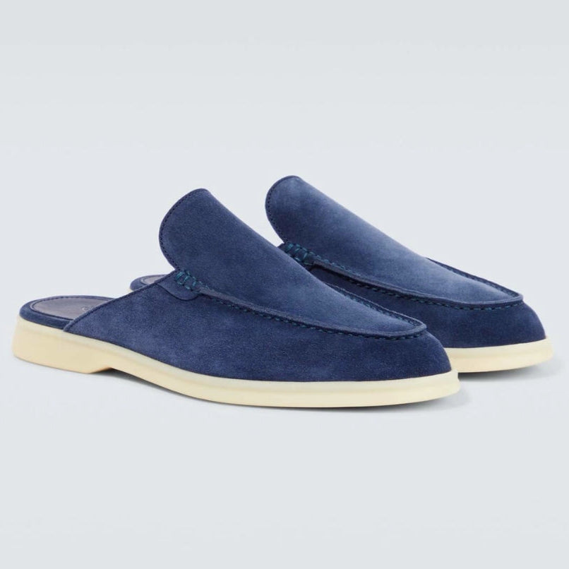 Loro Piana Babouche Walk Suede Loafer - Racing Blue (204)
