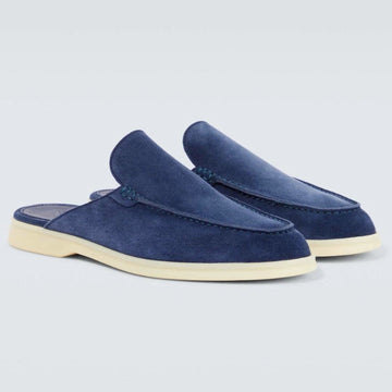 Loro Piana Babouche Walk Suede Loafer - Racing Blue (204)