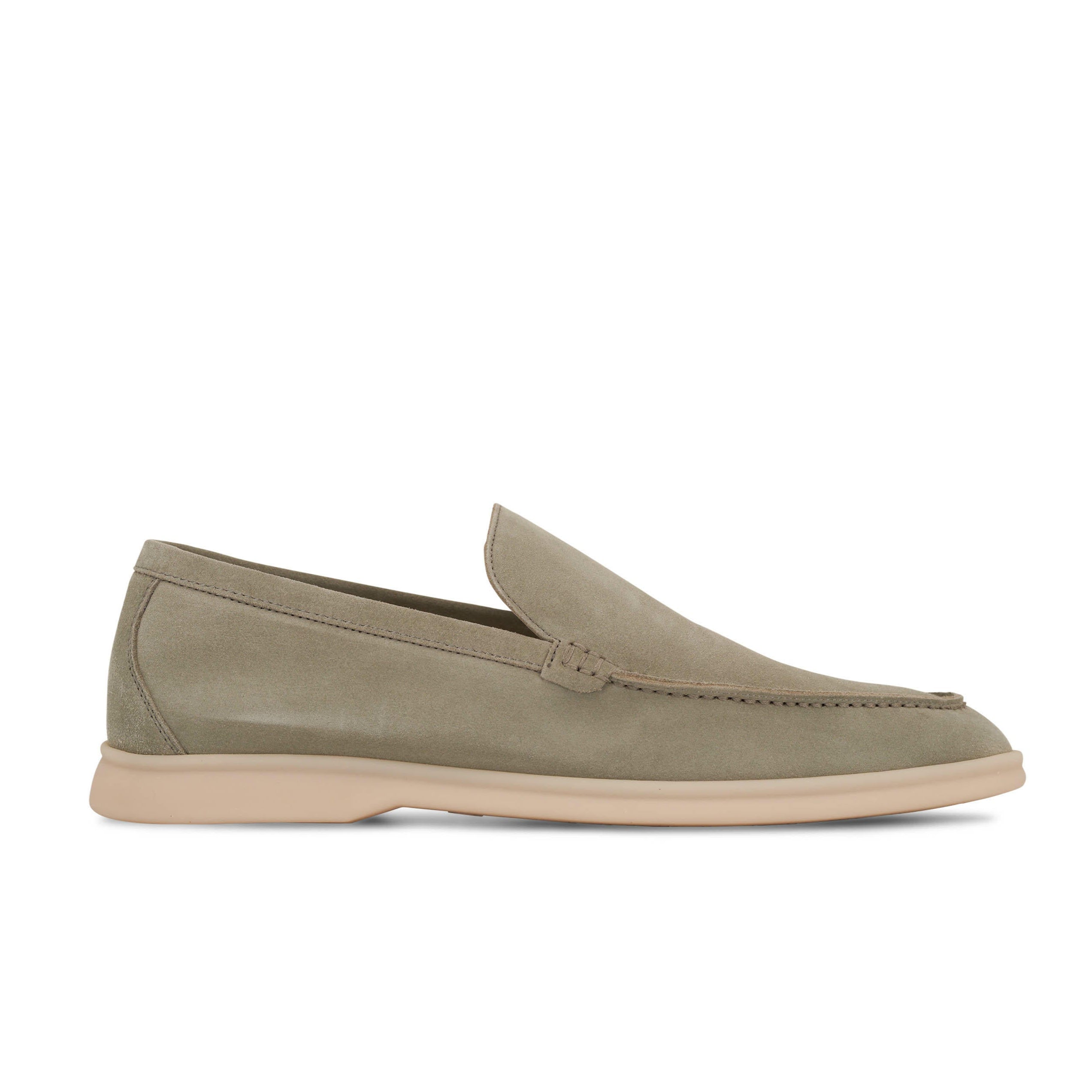 Loro Piana Summer Walk Suede Loafers - Powder Tea