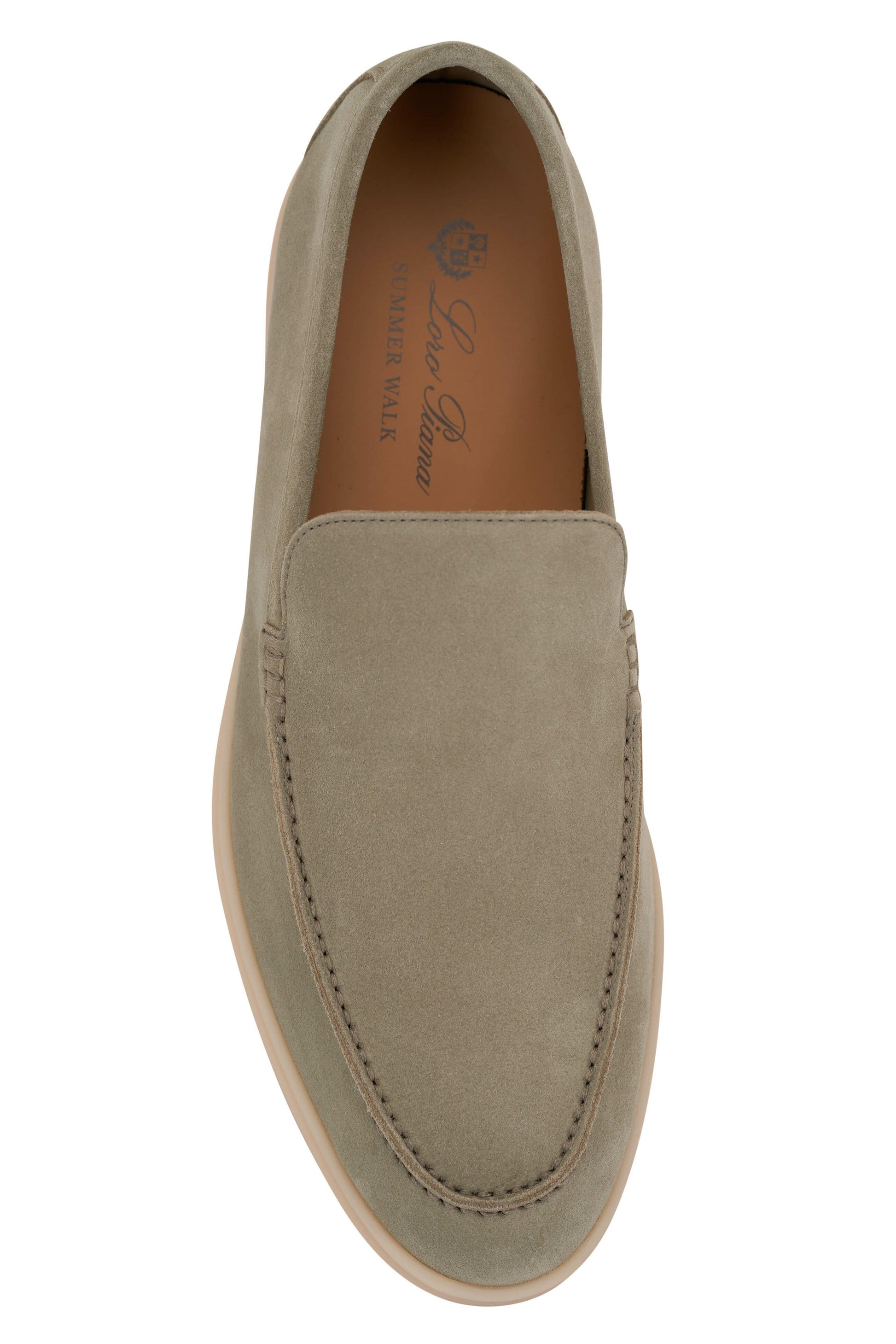 Loro Piana Summer Walk Suede Loafers - Powder Tea