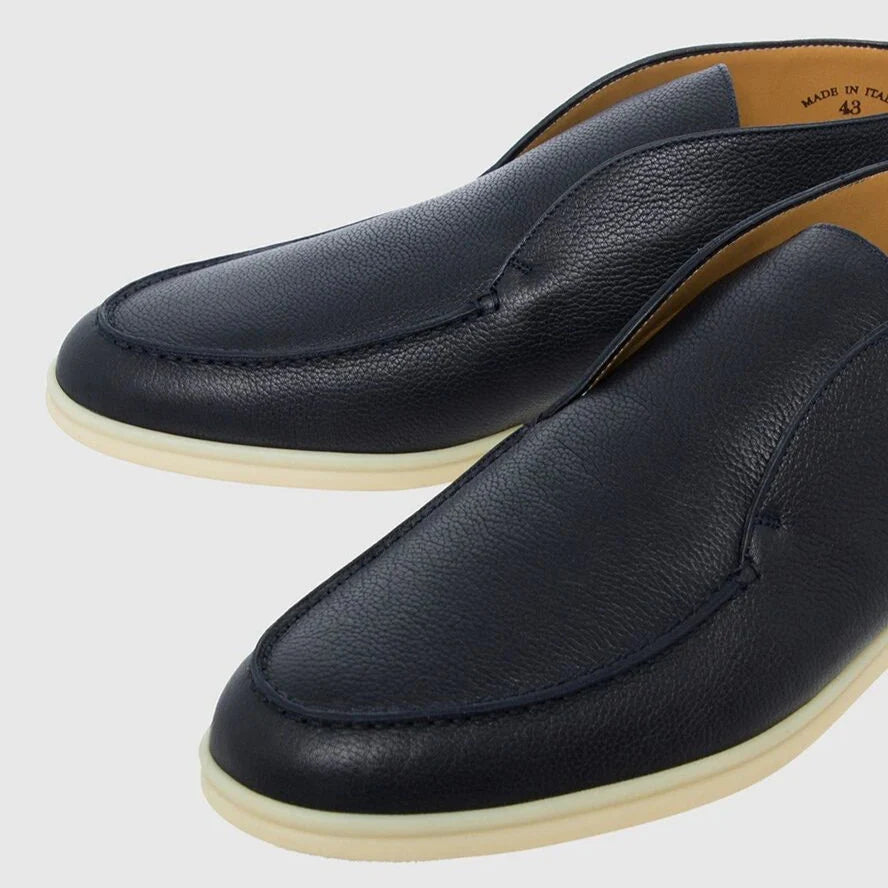 Loro Piana Open Walk Ankle Boots - Navy Blue (W000)