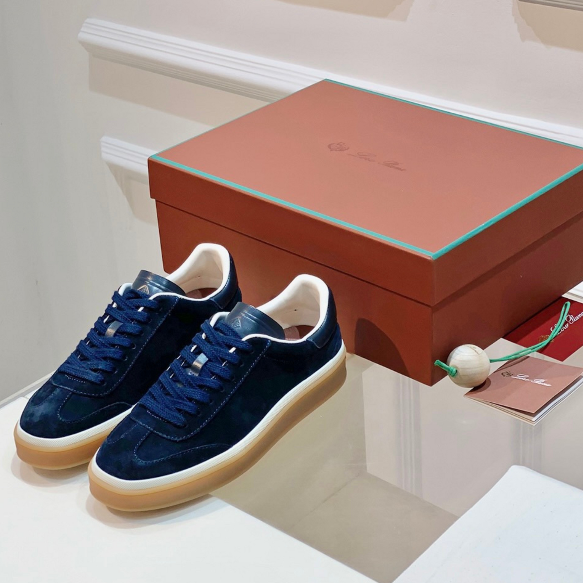 Loro Piana Tennis Walk Suede Calf Split Sneakers - Black Figs (W1CQ)